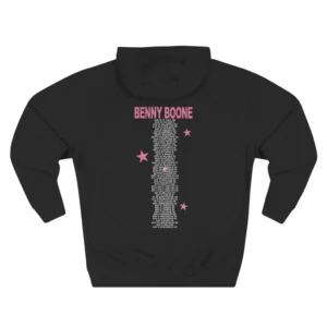 Black Benny Boone hoodie back with Benny Boone tour dates