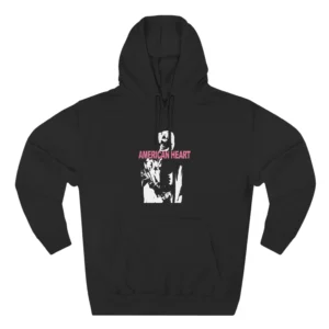 Black Benny Boone hoodie front with American Heart portrait