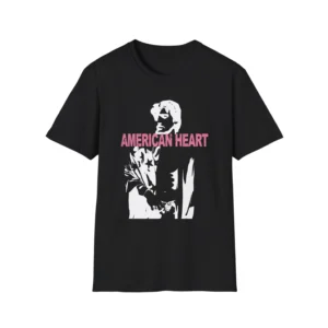 Black Benny Boone t-shirt front with American Heart portrait