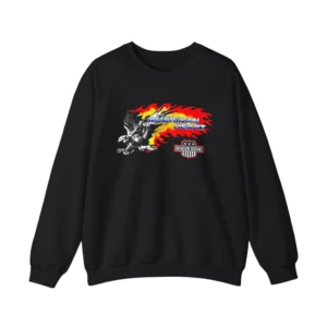 Black Benson Boone American Heart flaming eagle front print sweatshirt