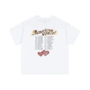 White Benson Boone American Heart World Tour t-shirt back with hearts
