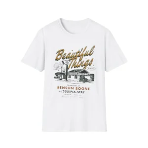 Benson Boone Beautiful Things vintage motel t-shirt white