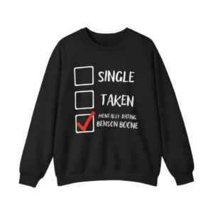 Black Benson Boone Mentally Dating funny checklist front print sweatshirt