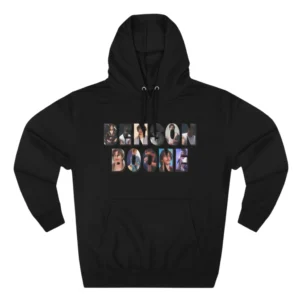 Black Benson Boone hoodie front with photo-fill name design