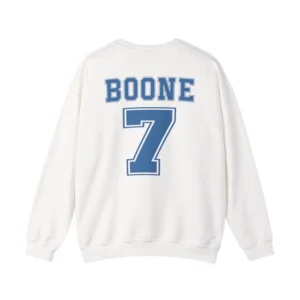 White Benson Boone Boone 7 varsity back print sweatshirt