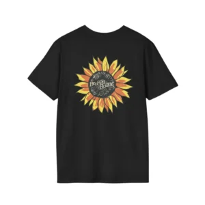 Black Benson Boone Sunflower Logo t-shirt plain back