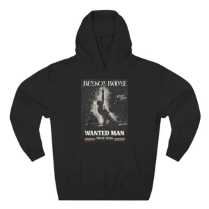 Black Benson Boone Wanted Man Tour poster front print hoodie